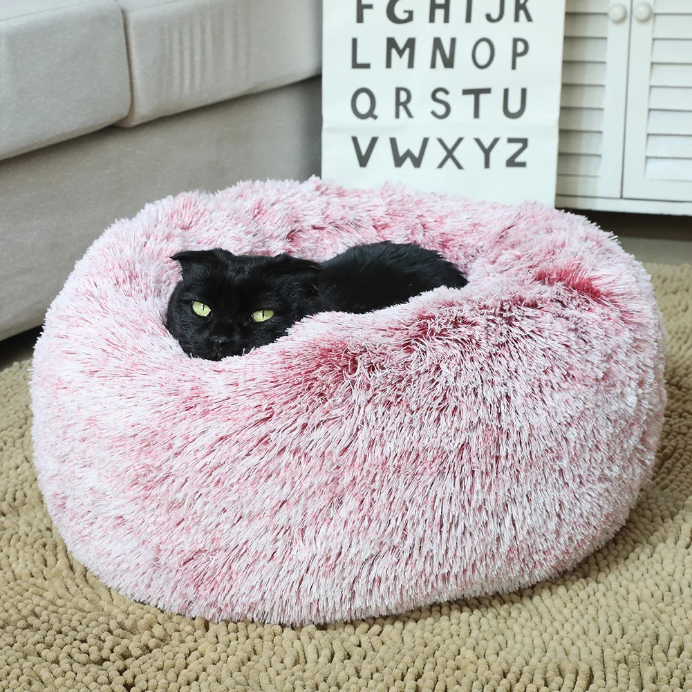 

Pet Kennel Kennel Winter New Round Warm Plush Teddy Big Dog Mat Pet Mat