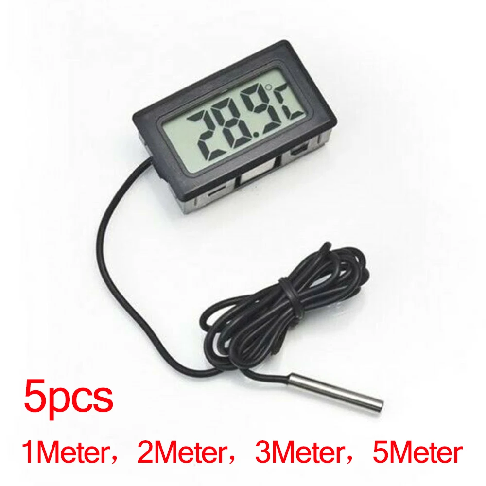 

Digital LCD Thermometer TPM-10 Electronic W/ Waterproof Probe 1/2/3/5M