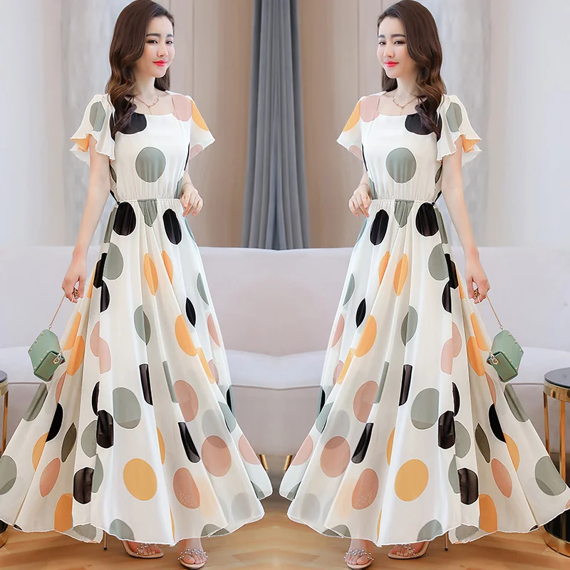 

2021 Summer White Black Maxi Long Dress Kids Clothes Short Sleeves Dresses Holiday Beach Fashion Clothing