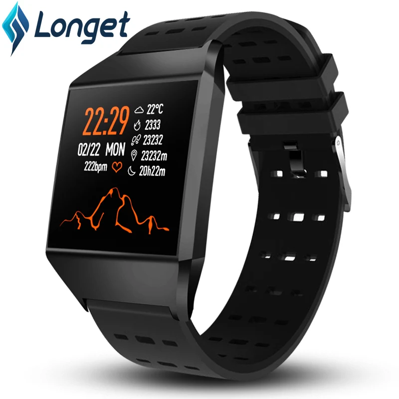 Longet W1C умный браслет мужской женский Шагомер монитор сердечного ритма браслет Спорт на открытом воздухе фитнес-браслет с Bluetooth для черного цвета