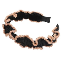 new pearls lace hair band for women bezel hair band hoops girls turban headbands hair holder ornament fashion hair accessories