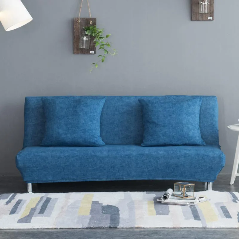 

All-inclusive Sofa Bed Cover Armless Universal Couch Cover Stretch Foldable Protector Slipcover Furniture Home Decoration