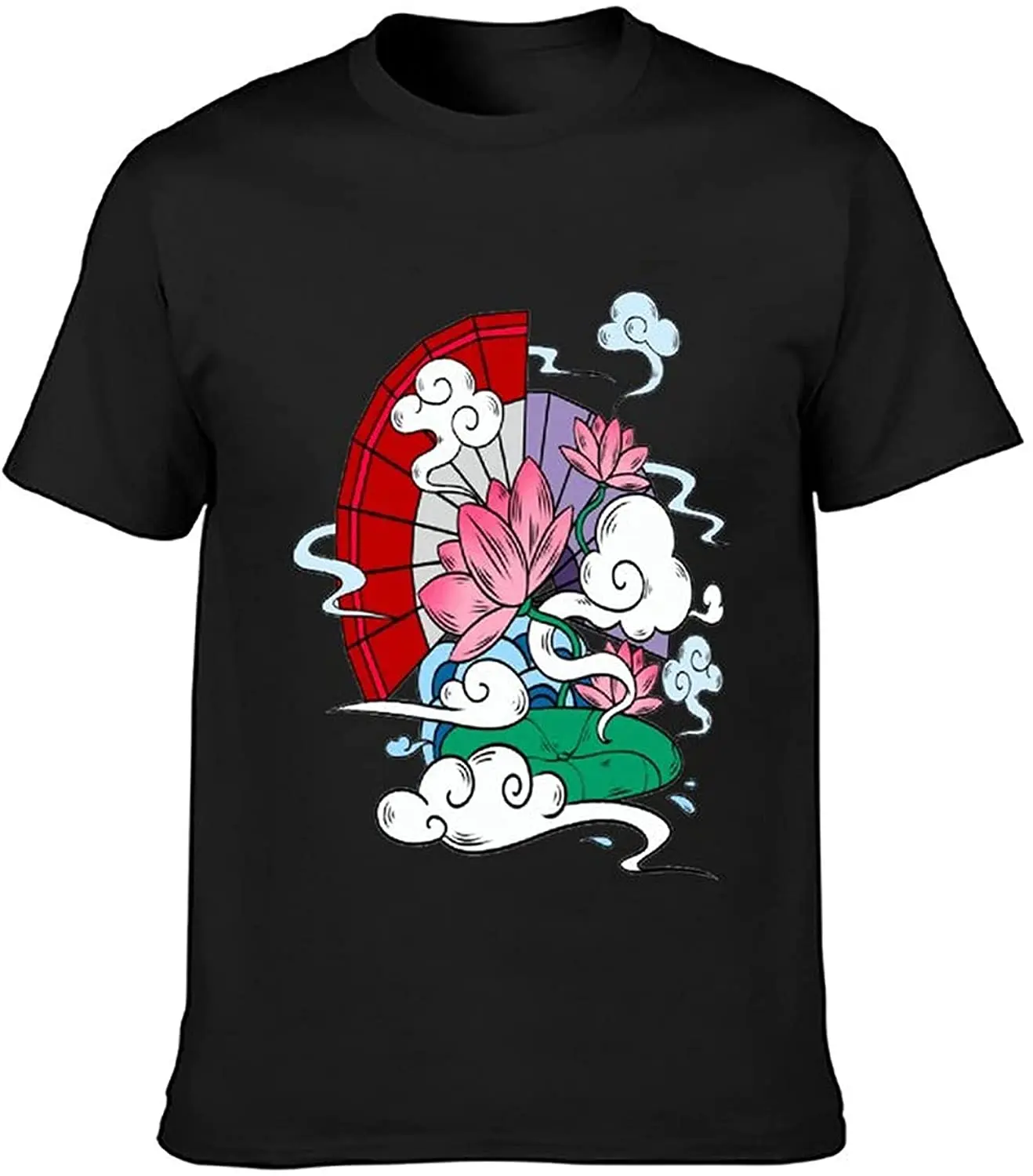 

2021 Summer Simple Japanese Pattern Printing Oversized Harajuku Top Men's T-shirt