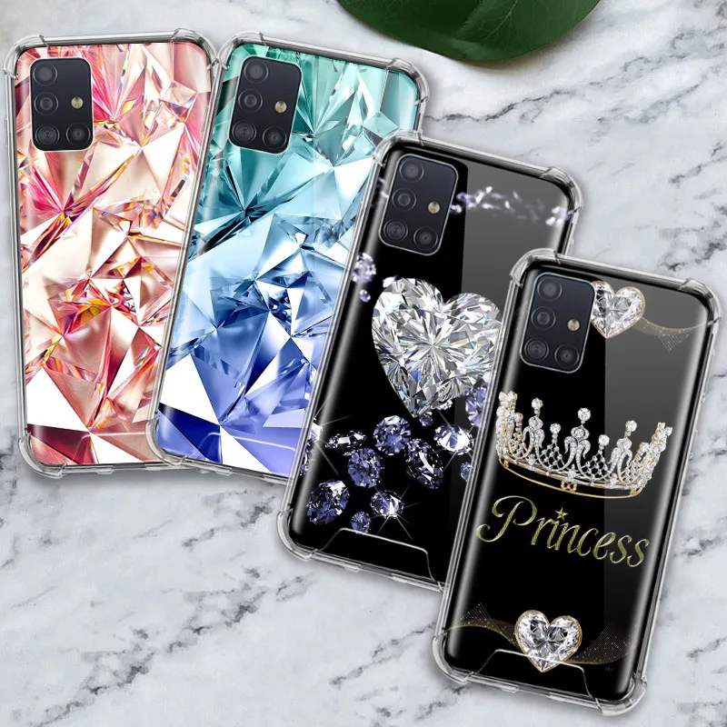 Чехол с кристаллами для Samsung Galaxy A71 A51 M31 A41 A31 A21 A11 A01 M51 M21 M11|Бамперы| |