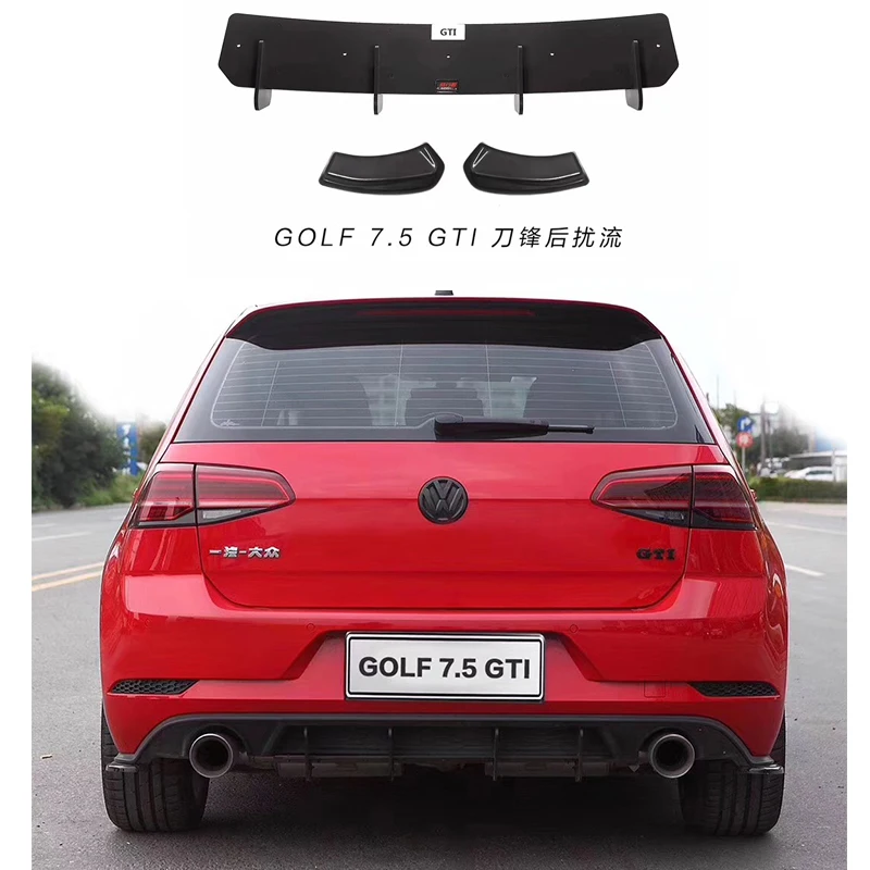 Задний диффузор для губ отделочный спойлер Volkswagen VW Golf VII MK7 7 5 GTI R ABS плавники в