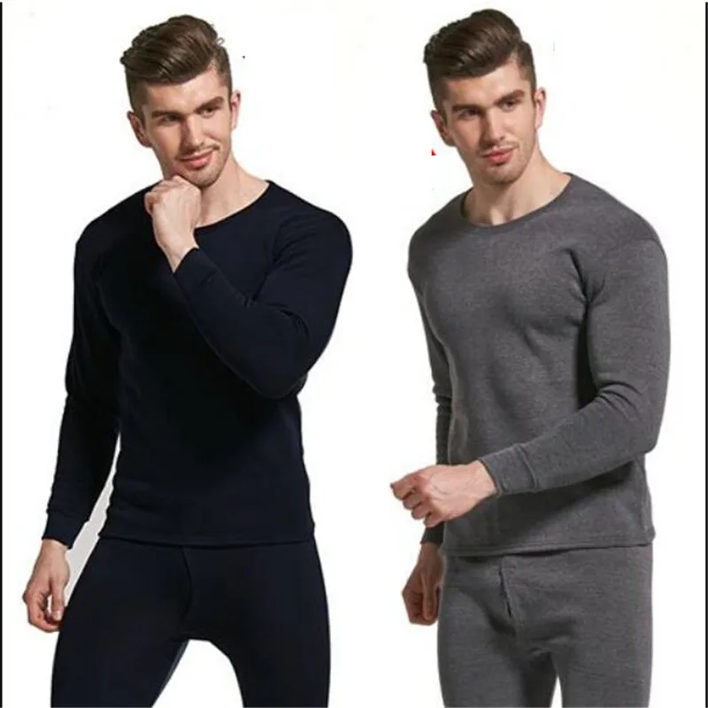

2019 Winter long johns thick men thermal underwear sets shirts+pants male keep warm and cold in winter man