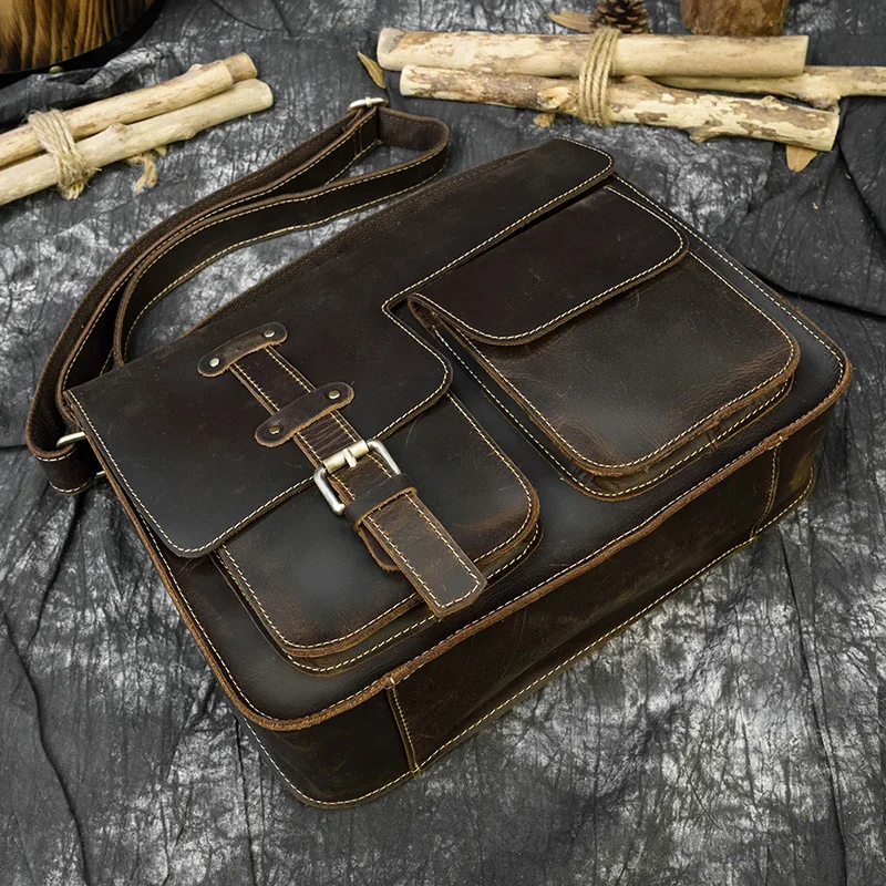 Мужская сумка через плечо Luufan винтажная школьная в британском стиле простой