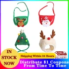 Шарф для собаки бандана хлопковый моющийся Рождественский шарф для собаки Прямая поставка галстук-бабочка симпатичный Санта треугольные нагрудники для домашних животных