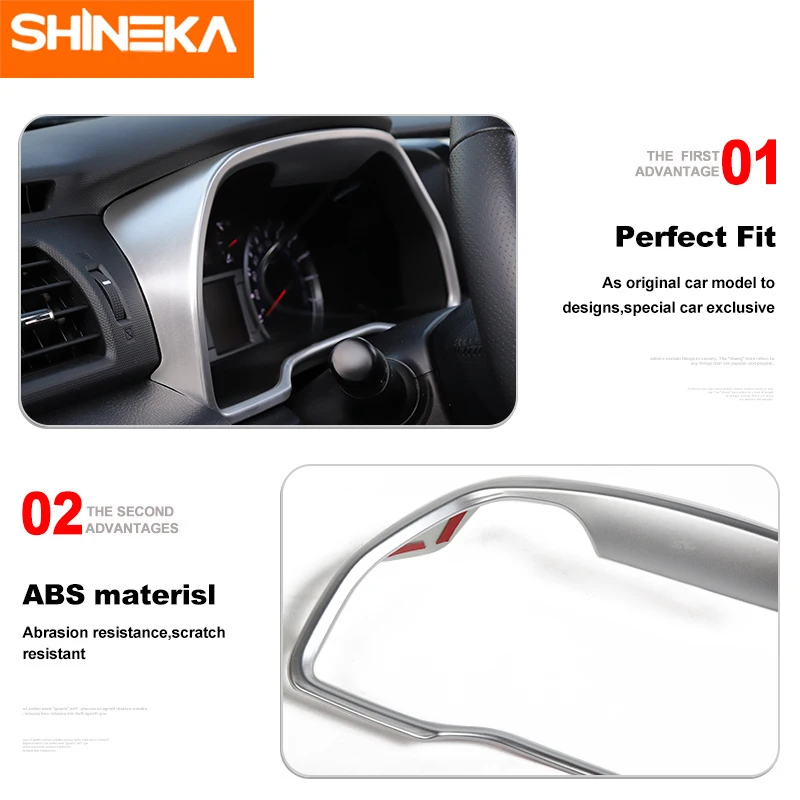 SHINEKA Interior Mouldings For Toyota 4Runner 2010+ Car Front Dashboard Decoration Frame Rings Trim sticker | Автомобили и