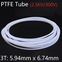 3t 5 94mm x 6 74mm ptfe tube f46 insulated capillary heat protector transmit hose rigid temperature corrosion resistance 300v