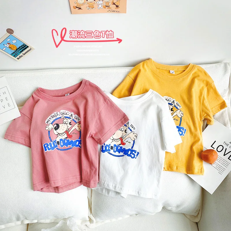 

Kids Boys Cartoon T-shirts 2021 Summer New Toddler Children's Korean Loose Casual T Shirt Cute Print Fashion Tee Tops For Boys