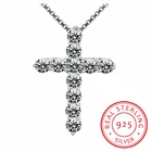LEKANI, новинка, модное ожерелье с крестом, аксессуар, серебро 925 пробы, Женские Подвески с кристаллами CZ, ожерелье, хорошее ювелирное изделие