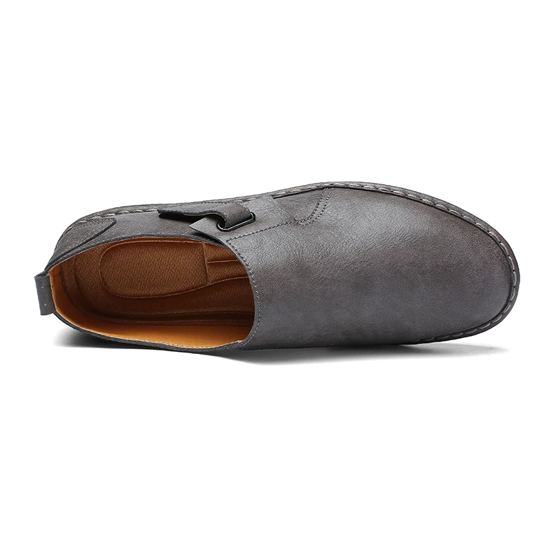 Мокасины мужские из натуральной кожи туфли для вождения без застежки мягкие