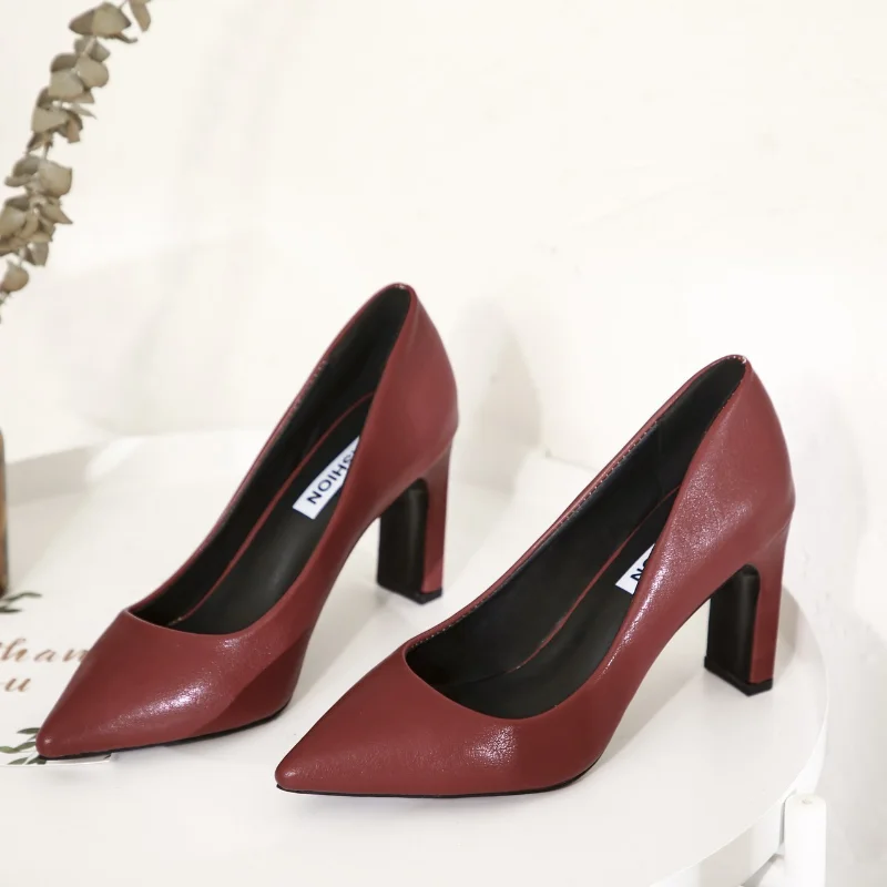 

Женские туфли-лодочки из искусственной кожи на высоком каблуке, размеры 34-43