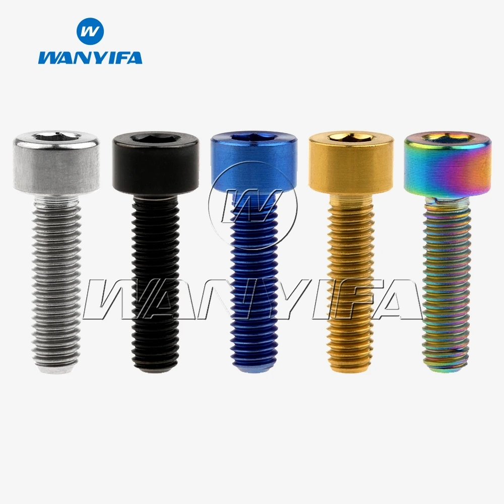 Болты для велосипеда wanifa Ti болты с шестигранной головкой из титана M5 x18 мм 5 шт./лот