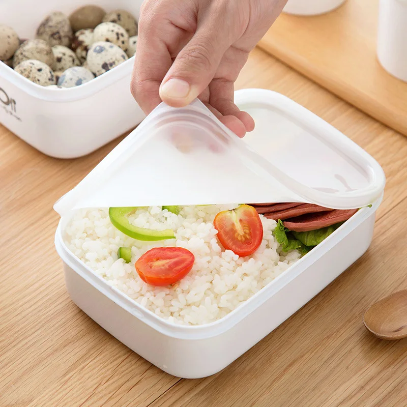 

Plastic Refrigerator Freshness Box Students Usable Microwave Oven Lunch Container Lunch Box Rectangular Food Storage Box