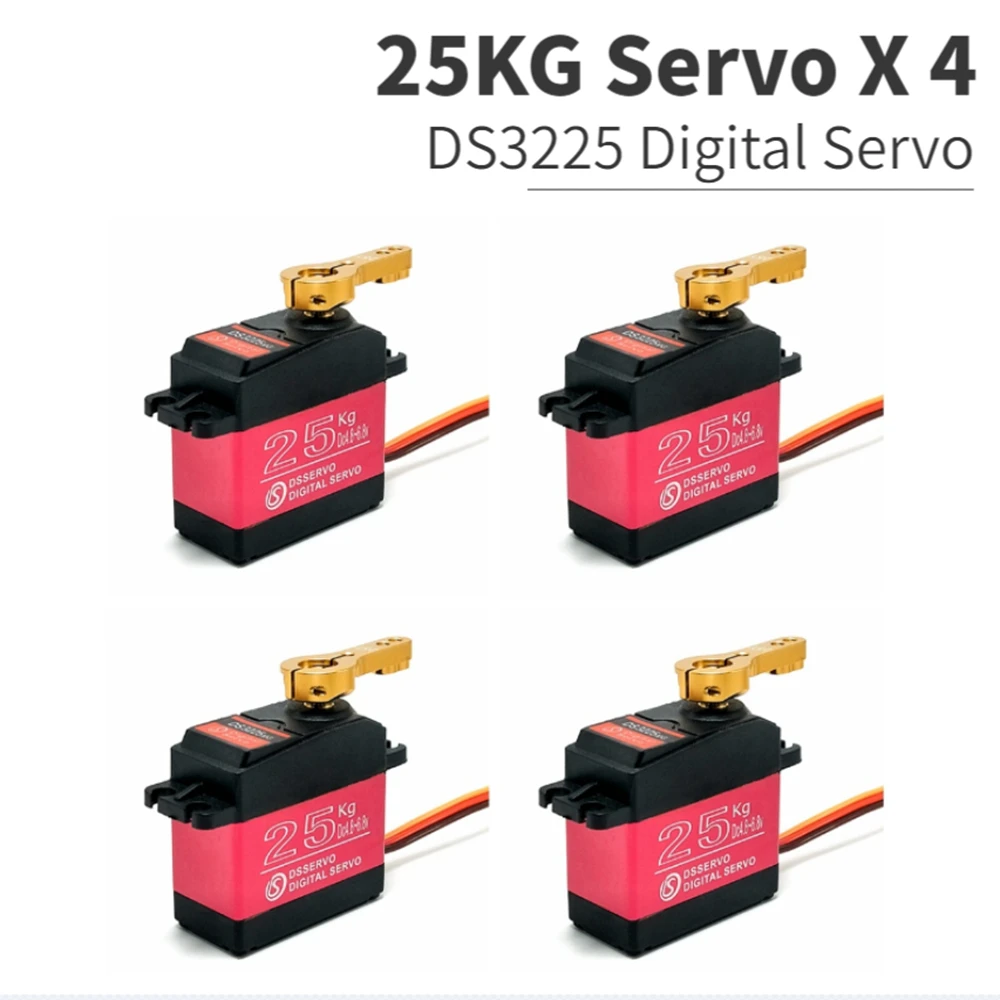 

4PCS 25KG Servo high speed metal gear digital robot standard hv gimbal high torque arduino servo motor rc cars DS3225