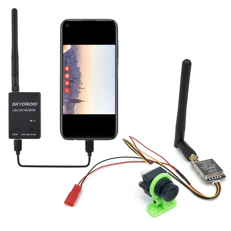 5 8G FPV UVC приемник OTG для Android мобильный телефон планшет + TS5828L 200 МВт/600 мВт видео