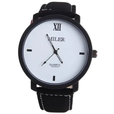 Часы мужские кварцевые с кожаным ремешком в стиле милитари|Кварцевые часы| |