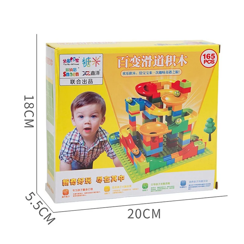 

Building Bricks Mini Marble Race Run Building Blocks DIY Funnel Slide Constructor Toys DIY Assembly Bricks Toys For Children