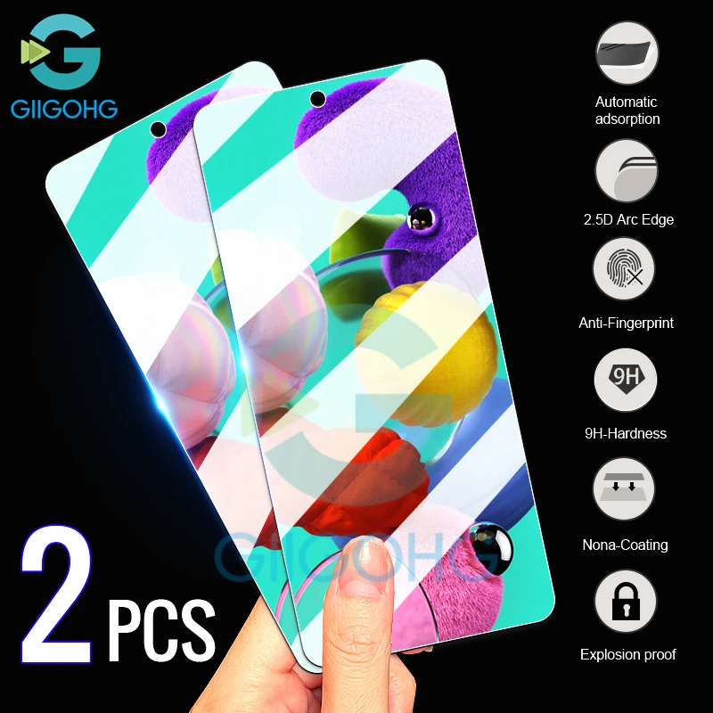 Защитное стекло закаленное 9H для Samsung Galaxy A51/A515/A71/A715/A01/A11/A21/A31/A41/M11/M21/M31 2