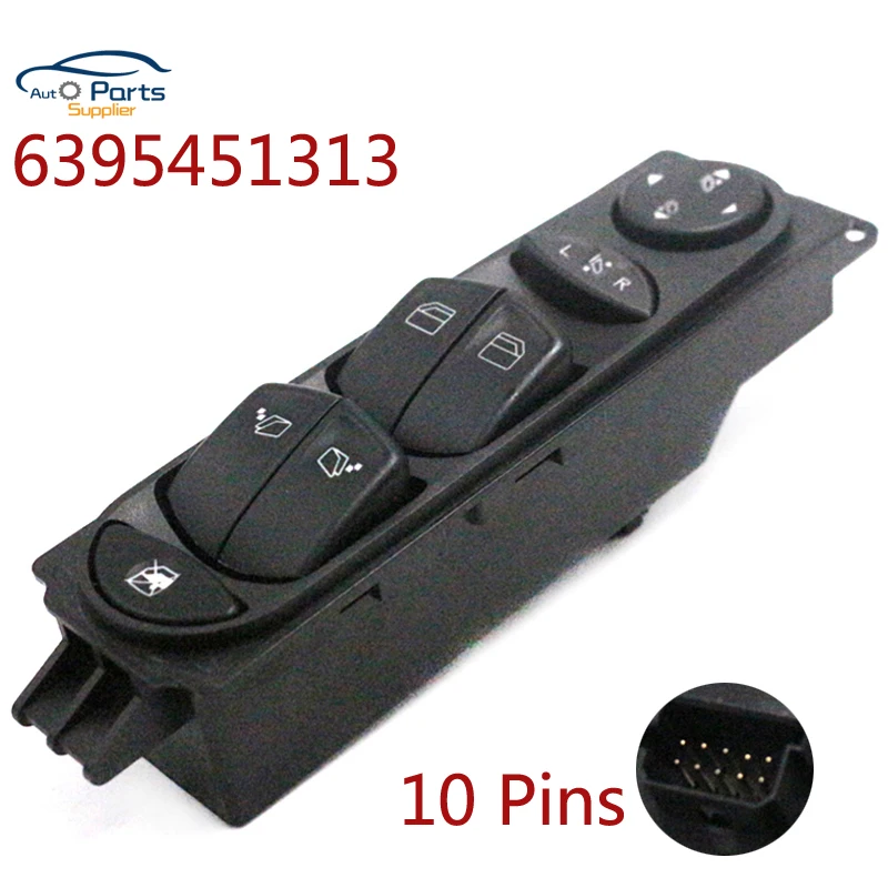 

6395451313 Электрический переключатель окон Главный переключатель управления окошком для Mercedes-Benz Viano Wieland W639 2006-2012 A6395451313