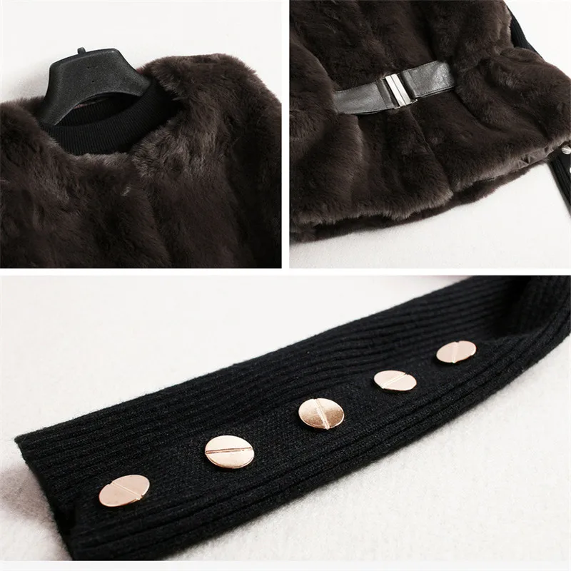 

Fashion suit women 2020 winter imitation fur waistcoat sweater gold velvet skirt three-piece suit