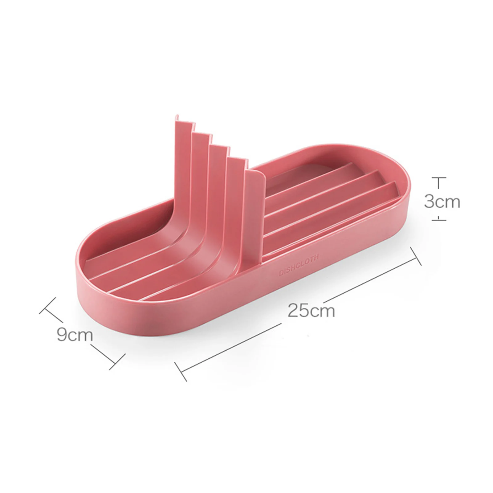 

Plastic Steel Wire Ball Storage Rack Kitchen Fashionable Simple No Drilling Drain Pan Diversion Groove Cup Brush Storage Rack