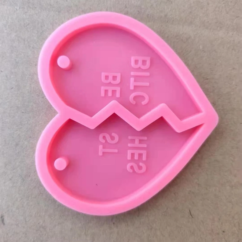 

Key Chain Epoxy Resin Mold Handmade Love Heart Shape Keychain Casting Silicone Mould DIY Crafts Making Tool 85LB