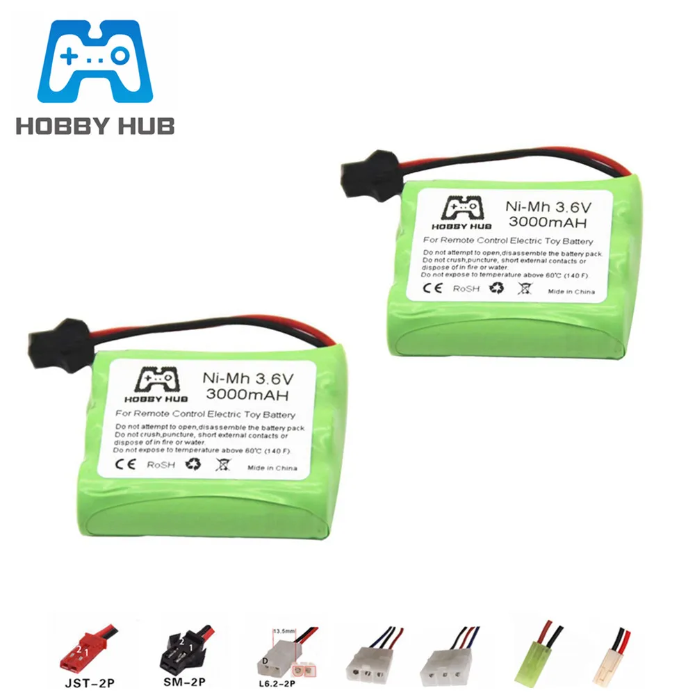 

(M Model ) 3.6V 3000mAh NIMH Battery For Rc toys Car boats parts AA 3.6v 2400mAh NiMH Battery Pack SM Plug