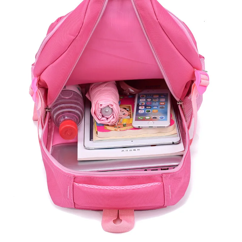 Girl Pink Bow Beautiful School Bag High Quality Nylon Waterproof Backpack Cute Girls Schoolbags Backpacks Mochila Escolar