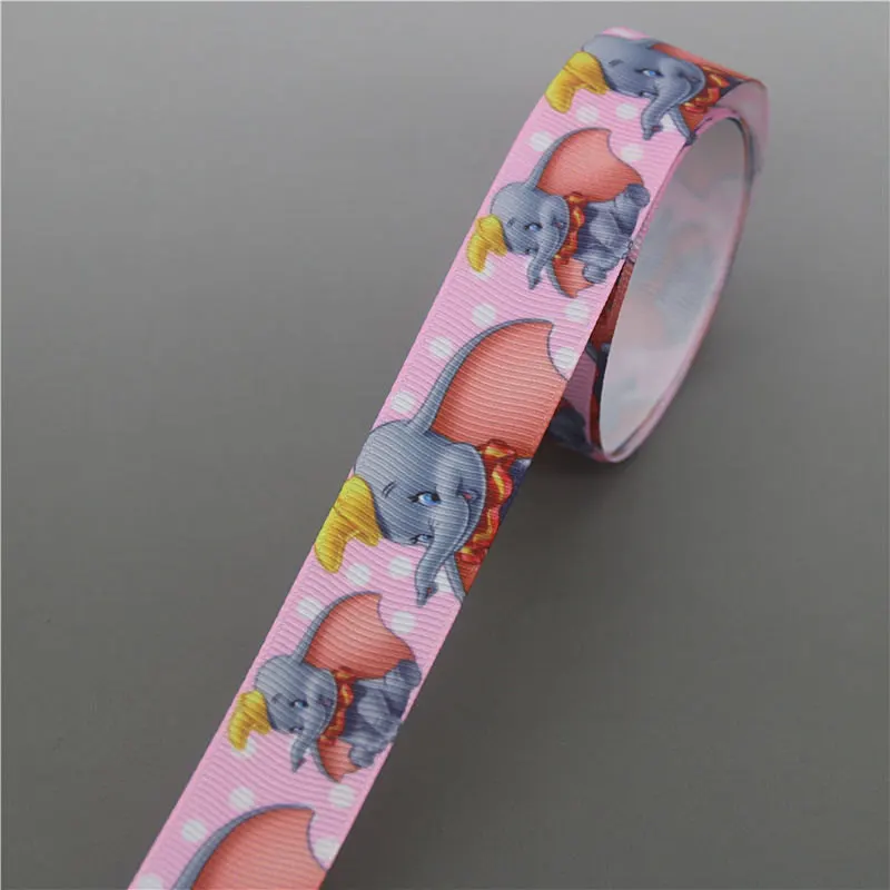 DHK 10 ярдов слон животные напечатанный Grosgrain ленточный аксессуар Hairbow головные уборы украшение «сделай сам» оптом OEM B1857
