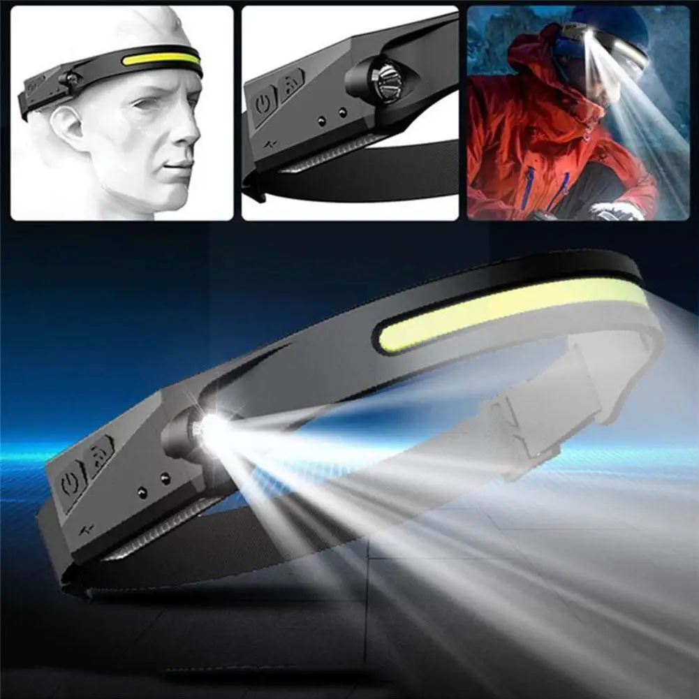 

Светодиодная лампа Cob со встроенным аккумулятором, фонарь для езды на велосипеде с Usb-датчиком движения, перезаряжаемый индукционный светил...