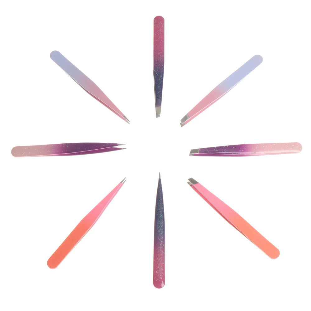 

Removal Makeup Tools Beauty Making Stainless Steel Slant Tip Tweezers False Eyelash Clip Eyebrow Tweezer Brow Trimmer
