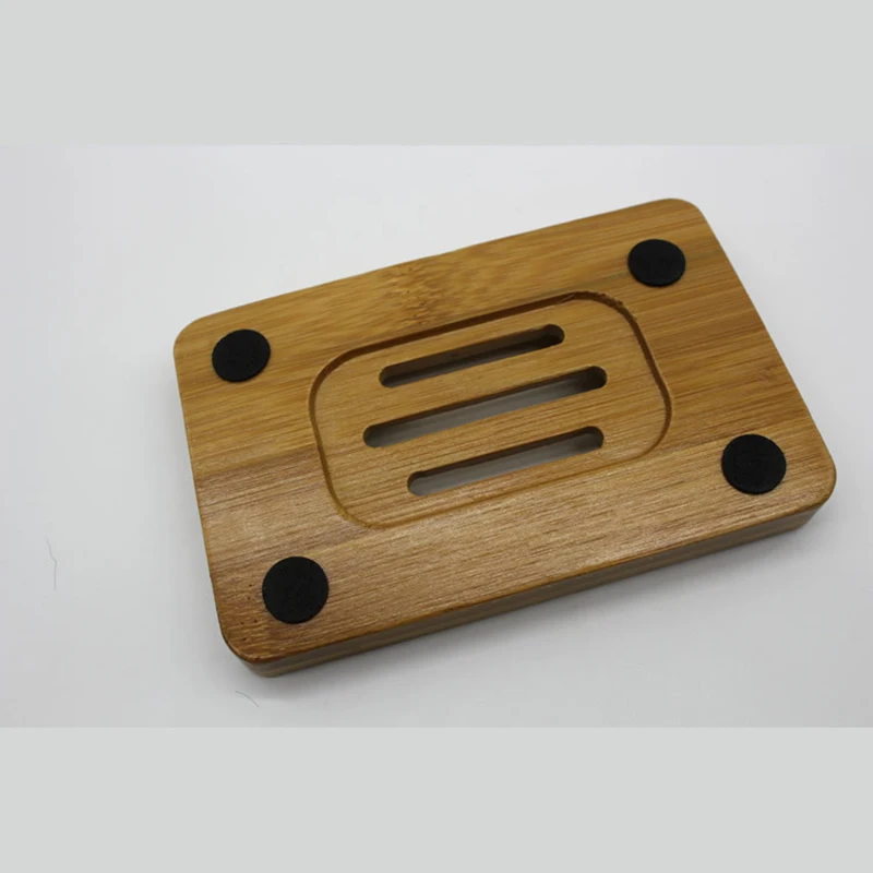 

Bathroom Bamboo Soap Rack Soap Tray Plate Box Container Holder Storage Soap Dish Shower Soap Tray Bathroom Accessories