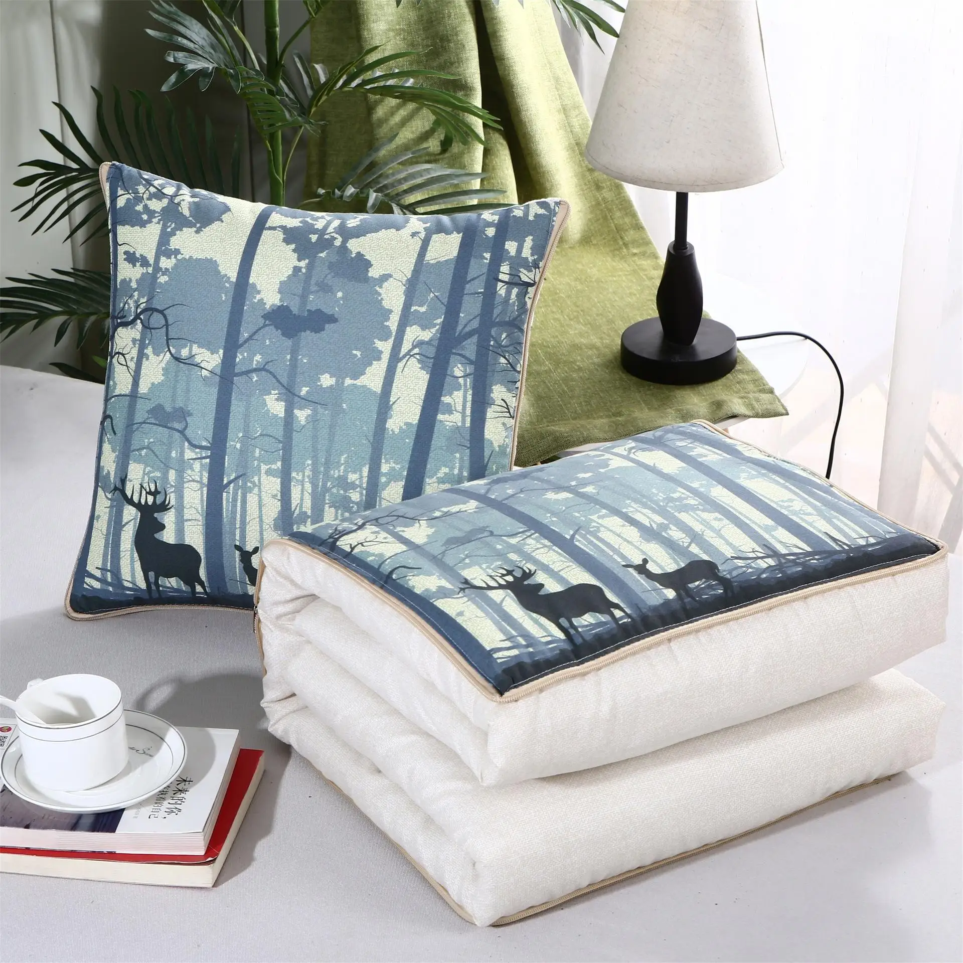 50 2 в 1 хлопковое складное лоскутное одеяло с рисунком из мультфильма квадратная