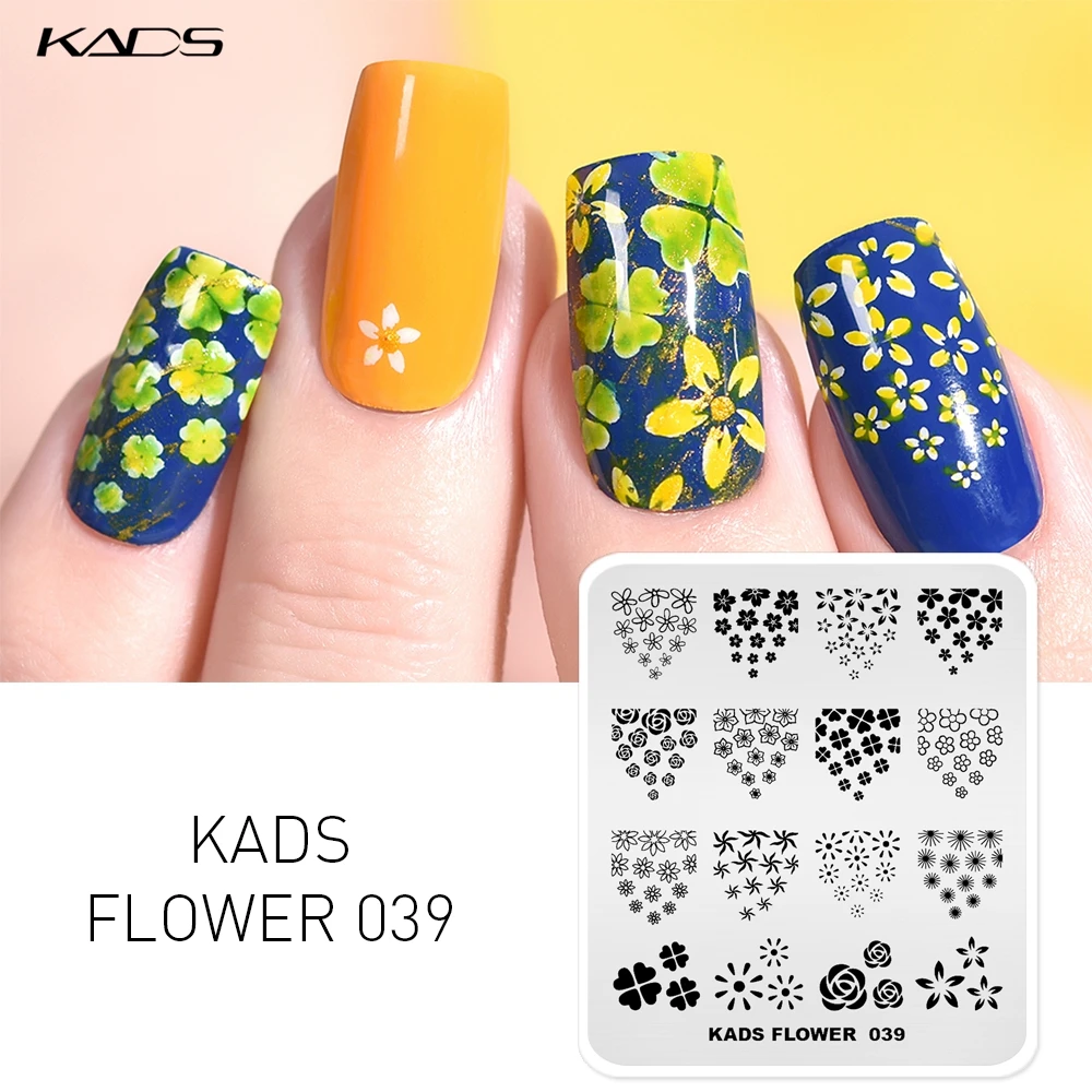 KADS 14 выбор дизайна 1 шт. штамповочные пластины для ногтей цветок китайский Минимальный незрелый Модный шаблон для стемпинга для нейл-арта инструменты для ногтей