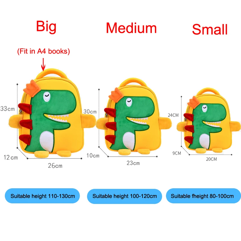Children's Backpack in kindergarten Kids Backpack School Bags For Boys Girls Light Waterproof Dinosaur Cute Cartoon Bag mochila