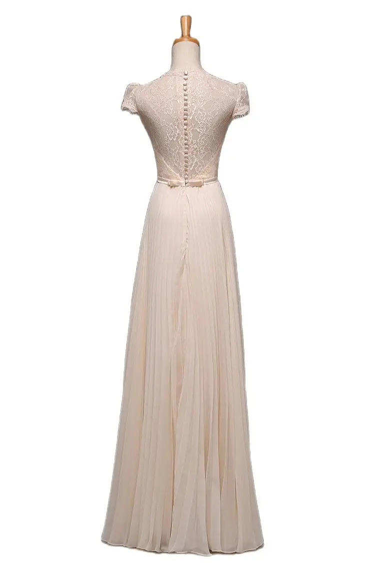 Saudi Arabia A-Line Short Sleeves V-Neck Floor-Length Plus Size Mother of the Bride Dress Beading Sashes 2021 Evening dresses | Свадьбы и