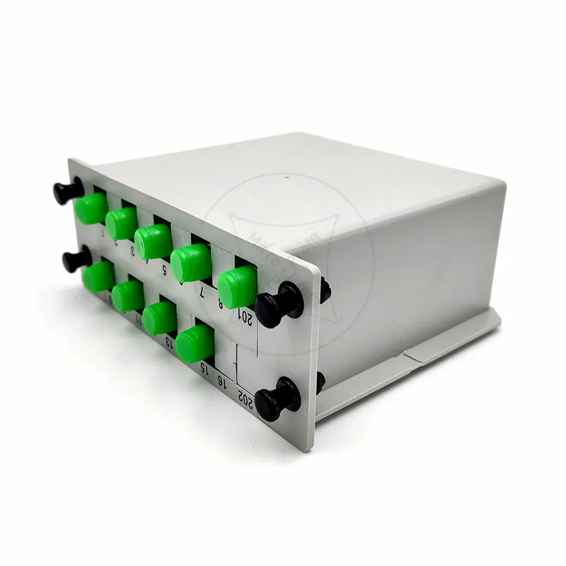 10 шт./лот FC APC 1X8 ПЛК Кассетный встраиваемый Тип SC Волоконно-оптический сплиттер 1x8