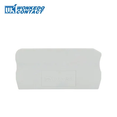 D-ST2.5-3 D-ST 1,5-2,5 и D-ST 4 Концевая крышка серии Phoenix ST и PT клеммные блоки на din-рейку Концевая крышка L99/H51/W2.2 мм - Цвет: D-ST2.5-3