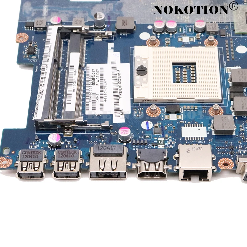 NOKOTION PIWG2 LA 6753P основная плата Материнская для ноутбука Lenovo G570 системная HM65 DDR3
