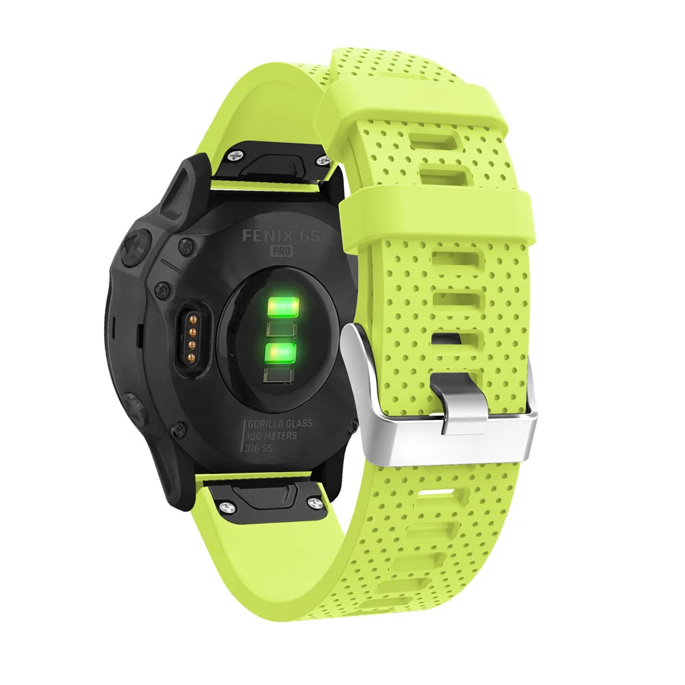 20 мм ремешок для часов Garmin Fenix 6S часы с быстрым выпуском легко подходят силиконовый ремешок на запястье ремни для Garmin Fenix 5s Plus ремень