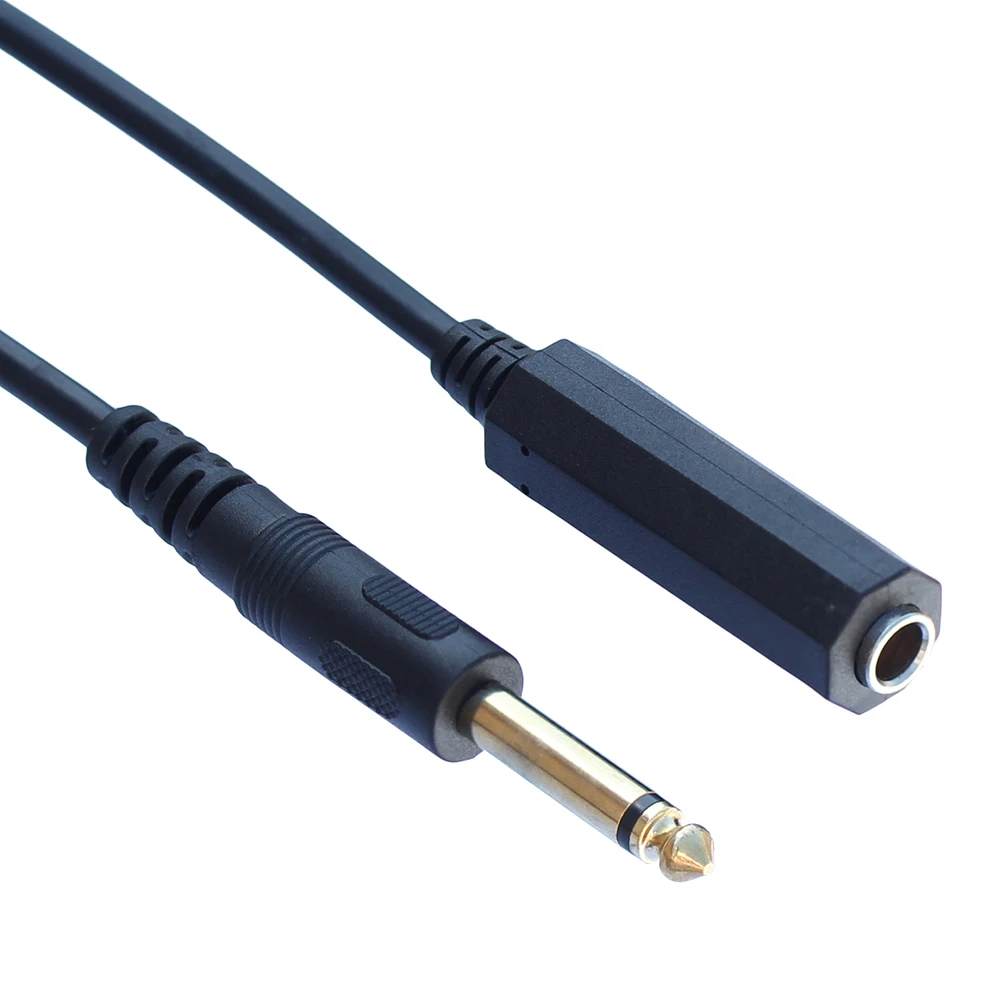 

Audio Instrument Cable 6.35 (1/4") Mono Male to Female Extension Audio Cable 1.5M