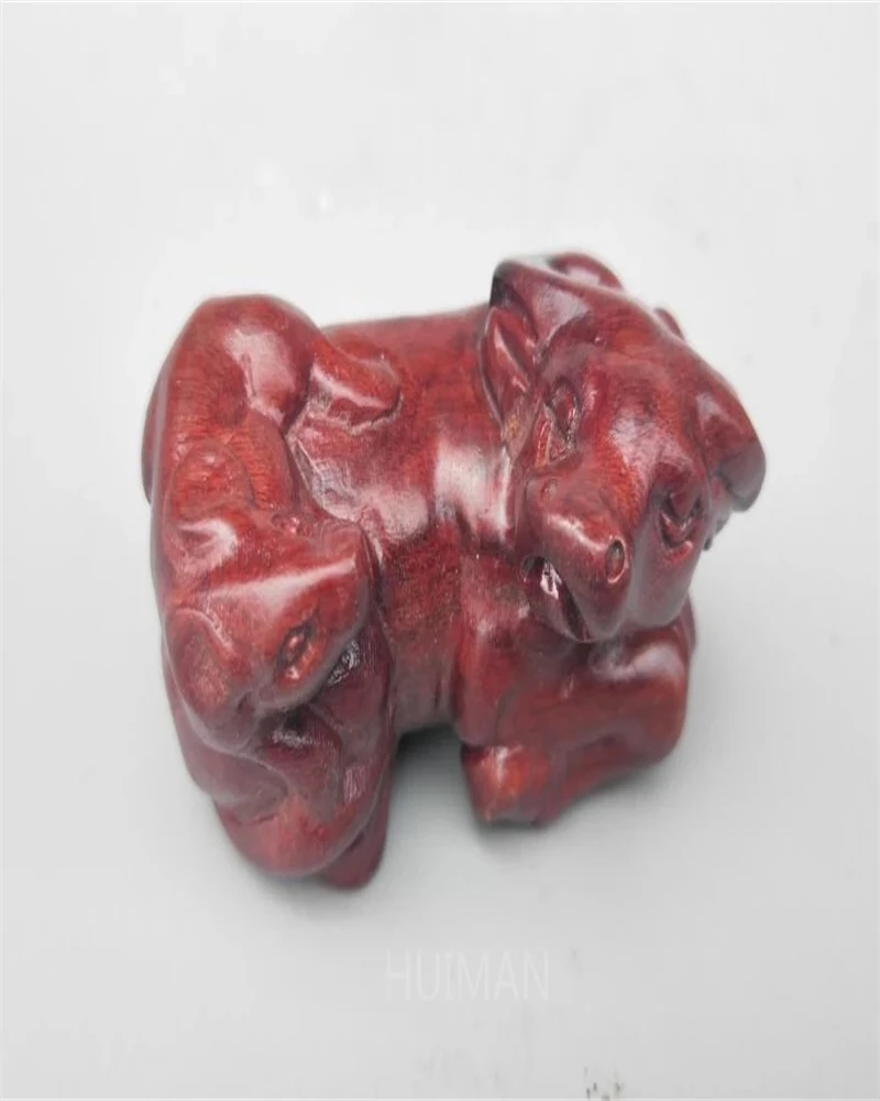 

Китайская маленькая Статуэтка крупного рогатого скота с резьбой по дереву