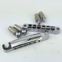 wilkinson wogt1wogb2 chrome silver tune o matic style electric guitar bridge for lp sg guitar