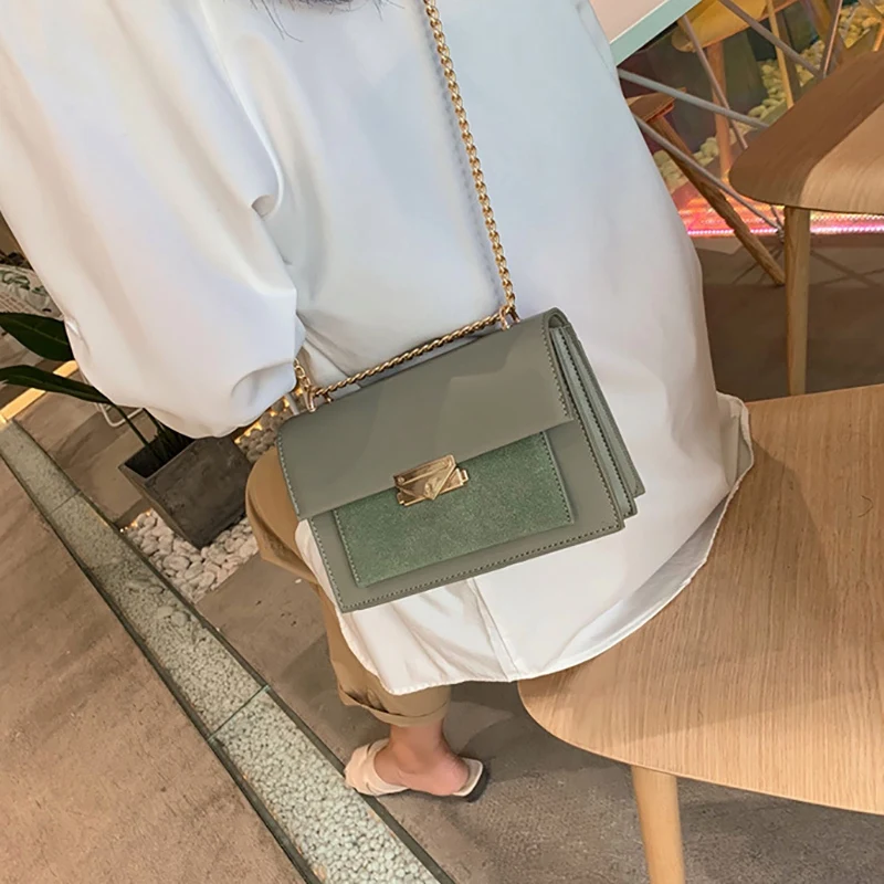 Скраб ПУ сумки через плечо для женщин сумка леди цепи и кошельки дорожная