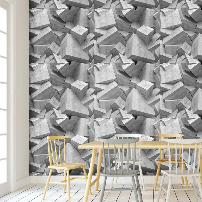 Самоклеящиеся водостойкие 3d-наклейки фотообои современные стерео черные