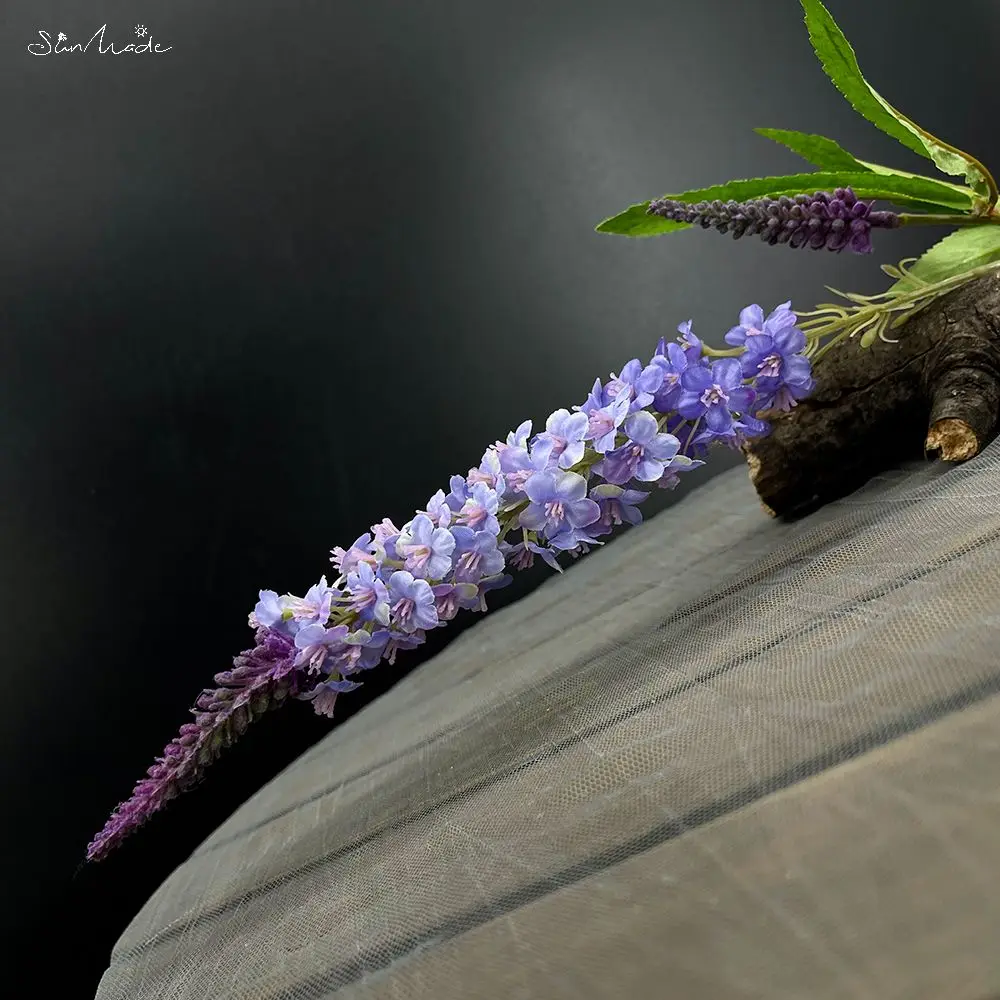 

SunMade Ins искусственные синие фиолетовые лавандовые ветки из шелка