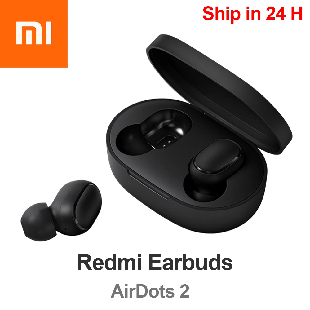 Новые беспроводные наушники Xiaomi Redmi AirDots 2 Bluetooth 5 0 Зарядные вкладыши стерео бас с